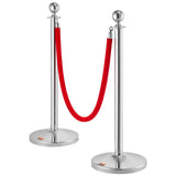Stanchion Post with Velvet Rope, 4-Pack Crowd Control Stanchion with 2PCS 5FT Red Velvet Ropes, V952-QTGLZYSBXGKTJCGM7V0