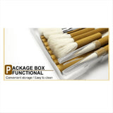 Pottery Brushes for Glazing,15 Pcs Ceramic Brushes Set Wool Bamboon Brushes for Pottery Acrylic V1369-AZ3-W-11830