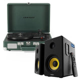 Crosley Cruiser Bluetooth Portable Turntable - Emerald Green Bundled Majority D40X Bluetooth V398-CR8005FMY-EM4