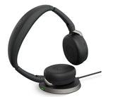Jabra Evolve2 65 Flex UC Stereo Bluetooth Headset, Link380c USB-C Dongle & Wireless Charging Stand V1202-V2-SPJ-EVL2-65F-UC-C-ST