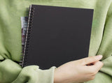 5Pcs A5 Black Spiral Notebook Blank Sketchbook Unruled Journal Pack Thick Blank Paper 50 Sheet 100 V1369-AZ3-W-15435