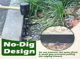 Landscape Edging Kit, 40-Foot Long, 3-Inch Tall, No Dig Garden Edging Border for Flower Beds, Tree V1258-DP02-C-234
