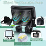 2 Pack LED Floodlight with Motion Sensor, 50W 5000LM 7000K Cool White, IP67 Waterproof V1188-MS-520-014