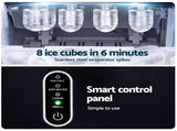 Devanti Ice Maker Portable Ice Machine Countertop Bullet Cube 12KG Black IM-ZB-E-12WL01-BK
