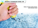 2pcs Ice Picks for Ice Fishing Safety Picks Awls with Emergency Whistle with Lanyard Breaking Tools V1192-AZ-W-2783