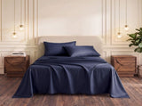Giselle Single 500TC Cotton 4Pcs Sheet Set with 40cm Extra Deep Pocket for Thick Mattresses Sateen SHEETSETS-TC5-NB-S
