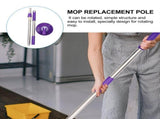 Purple Expandable Mop Pole Durable Stainless Steel Plastic Rotating Handle V1370-AZ4-20686