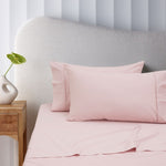 Accessorize 400TC Blush Bamboo Cotton Mega / Super Sheet Set 50cm Wall King V442-HIN-SHEETS-BAMBOOCOTTON50CM-BLUSH-KI