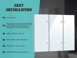 3 Fold Chrome Folding Bath Shower Screen Door Panel 1300mm x 1400mm V63-831501