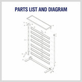 50-Piece Bin Wall Mounted Parts and Tool Storage Rack Organizer Rack for Workshop Tools V465-97325