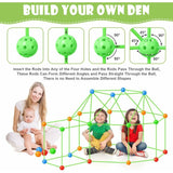 174 Pieces Plus a Tent Building Kit for Kids Glow in Dark Air Fort Building Toys V1237-ZY-203-0435