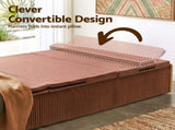 Artiss Folding Kraft Paper Bed Frame with Mattress and Pillow 300kg Capacity 200x120cm PAPER-BED-12023-BR-AB