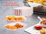 200pcs Checkered Paper Food Tray for Casual Times Multi Leak Prevention Retro Charm V1369-AZ3-W-18573