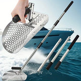 Stainless Steel 2-in-1 Sand Scoop Metal Detecting & Beachcombing, Telescopic Handle, Sandcastle V1232-WSC-BXG-001