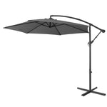 Milano Outdoor - Outdoor 3 Meter Hanging and Folding Umbrella - Charcoal ABM-401036