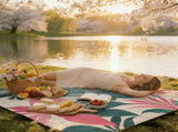 Outdoor Camping Quilted Picnic Mat Three-Layer Design, Portable & Stylish V1106-132-BLA-83845