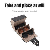 Multi Slot Sunglasses Organizer Foldable Glasses Jewelry Storage Box Portable PU Leather Eyeglasses V1294-YM0715-10328168