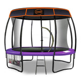 Kahuna Trampoline 14 ft with Roof - Purple TRA-KAH-14-PU-RF