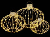 Jingle Jollys Christmas Lights 320 LED Fairy Light 3pcs Ball Decorations Set XMAS-MOT-BALL01-WARM