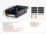 Plastic Stackable Bins, 37.7 x 21.5 x 18 cm , Plastic Containers for Organizing and V952-DDWLX6GZ14LHKWMV2001V0