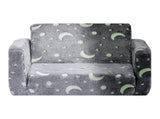2-in-1 Kids Sofa, Foldable Toddler Soft Couch Armrests, Glow in the Dark Kids Couch Fold Out V952-ZDETSFHSTAZMPAV8I001V0