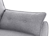Elle Button-Tufted Fabric Sofa Bed with Cushions by Sarantino Light Grey SOFA-M1910-LNN-LGY
