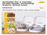 Pink Silent Automatic Pet Double Meal Dispenser with Rotary Buckle - Longest 48H Scheduled and Long V888-ELOSUNG45545