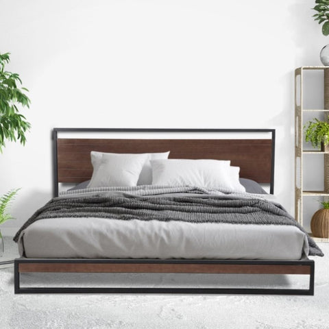 Milano Decor Azure Bed Frame with Headboard Black - Single ABM-10001723