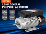 0.75KW Electric Motor 2850 rpm, AC 220240V 5.15A, 80, B34 Frame, Air Compressor Motor Single Phase, V952-TYJLIECDJ3452ORHPV7