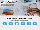 GECKO 160L Upright Portable Fridge / Freezer, 12V/24V for Motorhome and Caravan, Silver V219-CMPFRUGK16SA