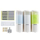 Wall Mount Liquid Soap Dispenser Drip Style Wide Opening 480mlx3 Large Capacity 3 Chamber Manual V1294-YM0901-3112250028711