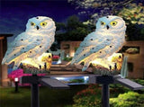 2 Pack Owl Solar Lights Outdoor Garden Resin Waterproof Garden Decorations with Stake for V1369-AZ3-W-22068