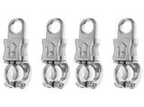 Snap Hooks Plated Silver Zinc Alloy for Bag Decor - Sturdy and Durable 4Pcs V1369-AZ3-W-20841