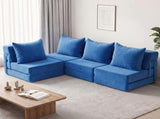 Artiss 4 Pack Folding Sofa Bed L-Shaped Modular Floor Sofas Foam Futons Couches SB-B-COMP-1010-BUX4