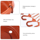 5-Pack Red Plastic Hanging Flower Pots with Hooks, Plant Hangers for Home, Balcony, Garden Decor V1192-AZ-W-22301