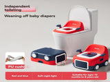 baby portable toilet, potty training, weaning off diapers, soft PU cushion, night-light, bathroom V1106-113-28563-RED-THREE