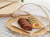 Bamboo Food Serving Tent Natural Handcraft Tray Mesh Food Storage Basket Meal Table Serve Cover V1294-YM0717-10122445