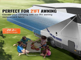 RV Fabric Replacement, 6.15m Fabric Length for 6.4m, Heavy Duty 3-Ply 16oz PVC Camper V952-FCZYPML21YC09JIMMV0