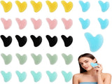 30PCS Facial Massage Set, Heart Shaped Resin Massage Boards in 6 Colors, Face and Body Massage V1192-AZ-W-18366