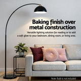 Artiss Modern Arched Floor Lamp Black Standing Heavy-Duty Marble Base for Living Room Bedroom LAMP-FLOOR-ARC-BK