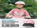 OutdoorMaster Youth & Kids Bike Helmet - Adjustable Multi-Sports Skateboard Helmet with Removable XFOM-HS001-LPNK-L