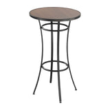 Outdoor Round Bar Table, 60 cm Counter Bar Height Bistro Table, Patio Dining Tables with V952-HXZCLTJBZYX2Z6Y3K001V0