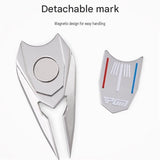 3 piece Golf Accessories Gift Set - Magnetic Anti-Fly Tee, Spirit Level Hat Clip Marker, Metal Divot V888-ELOSUNG56181