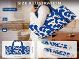 Mahjong Game Set, 166 Blue Tiles , 4 All-in-One Color Rack/Pushers & Drawstring Bag, Complete V1107-133-77565
