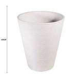 Decorative Textured Round White Planter 47cm V637-DP10200385