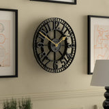 Newgate Warehouse Wall Clock-Black V398-NG-WAREH-K