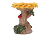 Sunflower Birdbath Resin Weather Resistant Ample Capacity Beautiful Bird Bath Feeder for Garden Yard V1294-YM0901-3111240121611