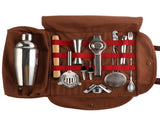 Professional 17-Piece Stainless Steel Cocktail Shaker Set with Canvas Carry Case Complete Bar V1107-CS-TJQTZ