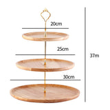 Fruit Plate Wood Natural Textured Simple Elegant Strong Durable Food Tray Cake Fruit Serving Tray V1294-YM0512-3118220292012