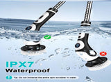 Multi-Functional Electric Spin Scrubber with Voice Broadcast, 9 Heads, Adjustable Extension Handle & V888-ELOSUNG35777